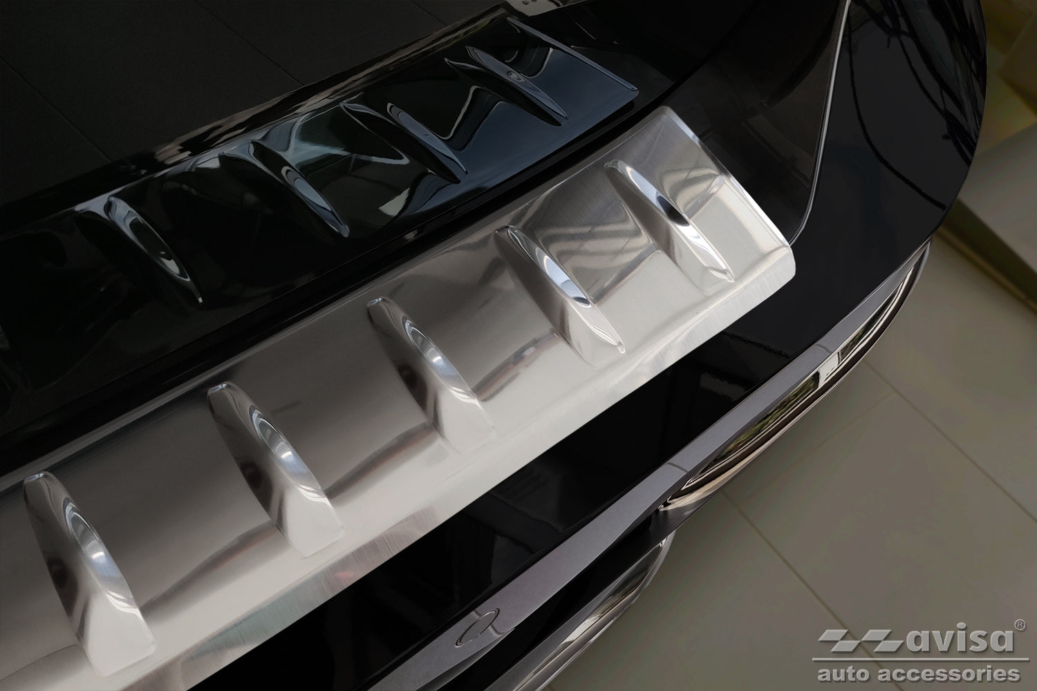 protector de parachoques trasero BMW 7 limousine plata