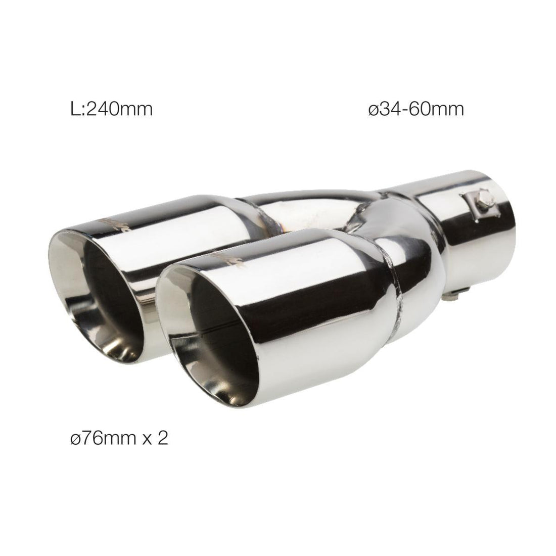 TRX/87L Simoni Racing Embout d'échappement ovale, en forme de V, Acier